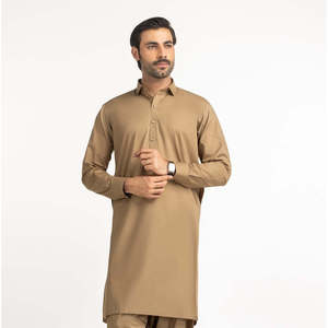 Trajes Camel Básicos de un Solo Pecho para Hombre para la Celebración del Eid - Product Image 3