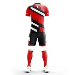 2023新设计高品质训练足球套装定制运动服全套男士儿童足球球衣供应商