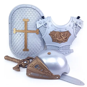 Armure de plaque complète de chevalier médiéval distingué | Armure de plaque d'acier sombre forgée à la main avec un design strié unique - Product Image 2