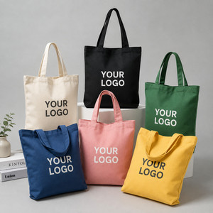 Sac fourre-tout en toile personnalisé avec logo, poignées renforcées, poche intérieure et tissu de qualité supérieure pour le shopping, les voyages et les événements - Product Image 1