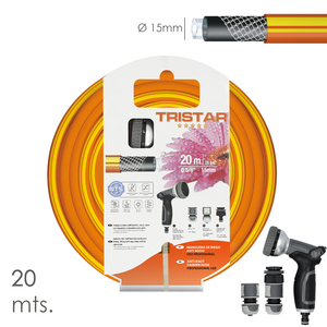 Tubo Tricotato Senza Torsione 15 mm. Rotolo da 5/8 di pollice, 20 metri con kit di irrigazione - Product Image 1
