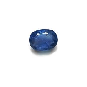 Saphir bleu naturel non chauffé 5,31 carats, taille ovale, avec des nuances jaunes, grises et roses émeraude radiantes - Product Image 1