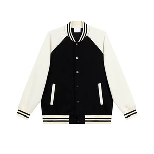 Veste bomber universitaire en laine coupe-vent pour homme, style baseball, col montant, avec doublure matelassée personnalisée, patchs en chenille et lettres - Product Image 5