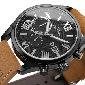 2025 famosa marca de oro de lujo de moda reloj de cuarzo Chrono OEM APEX Forsining nuevo diseño Japón batería fecha hombres relojes Casual - Product Image 3