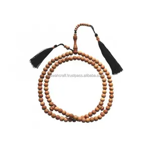 8mm di preghiera musulmana in legno perlina Tasbih 100 lucido rifinito resistente con nappa di tufo Design religioso spirituale per la moschea domestica