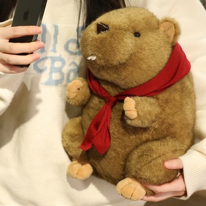 HECION 2025 Valentine chine Nezha <span class=keywords><strong>film</strong></span> marmotte en peluche mignon peluche poupée décoration de la maison cadeau d'anniversaire pour les enfants - Product Image 4