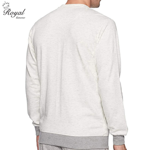 Sweat-shirt à col rond vierge de haute qualité 100 % coton molletonné coupe classique pour hommes, personnalisable avec logo numérique, vente en gros pour l'hiver - Product Image 2