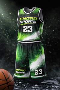 Uniforme de basket-ball personnalisé, uniforme d'équipe de basket-ball, ensemble de maillots de basket-ball, vêtements de sport de basket-ball, kit de basket-ball pour hommes, réversible - Product Image 5