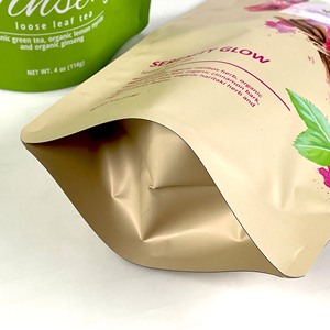 Tùy chỉnh in hoa túi trà Nắp kéo dây kéo khóa cấp độ ẩm bằng chứng trà bao bì túi nhựa bao bì đứng lên túi - Product Image 4