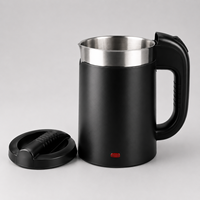 Bouilloire de voyage électrique 2-en-1 en acier inoxydable 0,5 L pour la maison et la voiture, certifiée CE GS CB ETL, pour la vente en gros