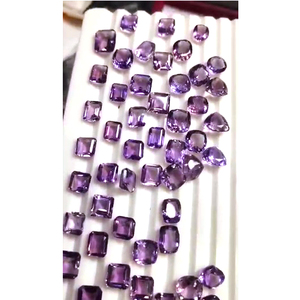Lot de 121 pierres précieuses naturelles d'améthyste bleue, de 10 mm à 16 mm, ovales et rectangulaires, facettées, 490 carats, qualité supérieure, coupées, Iroc Sales, 118 $ US - Product Image 4