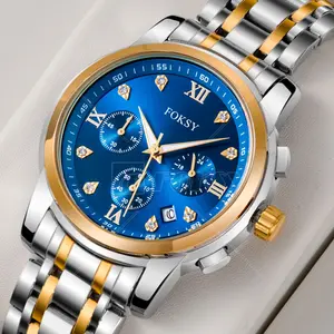 Montre à quartz de luxe étanche avec logo personnalisé en diamant brillant pour poignet pour hommes avec strass en cristal Fabricant OEM de haute qualité