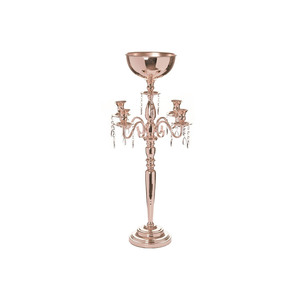 Candélabre de Noël en laiton massif/aluminium de qualité supérieure, centres de table de mariage, cristaux de verre faits à la main, indiens - Product Image 2