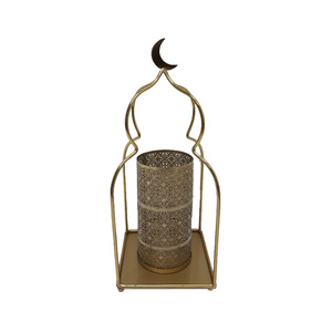Soporte de pilar de vela de Metal con acabado dorado para el hogar, boda, Navidad, iluminación de mesa, decoración hecha a mano a granel - Product Image 3