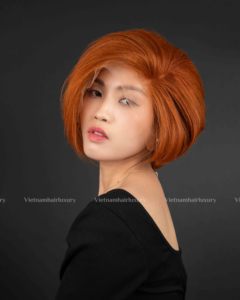 วิกผมแท้จากผู้บริจาคหลายคน ทรงพิกซี่สั้นสีส้ม ผมเวียดนามแท้ ย้อมสีได้ทุกสี - Product Image 5