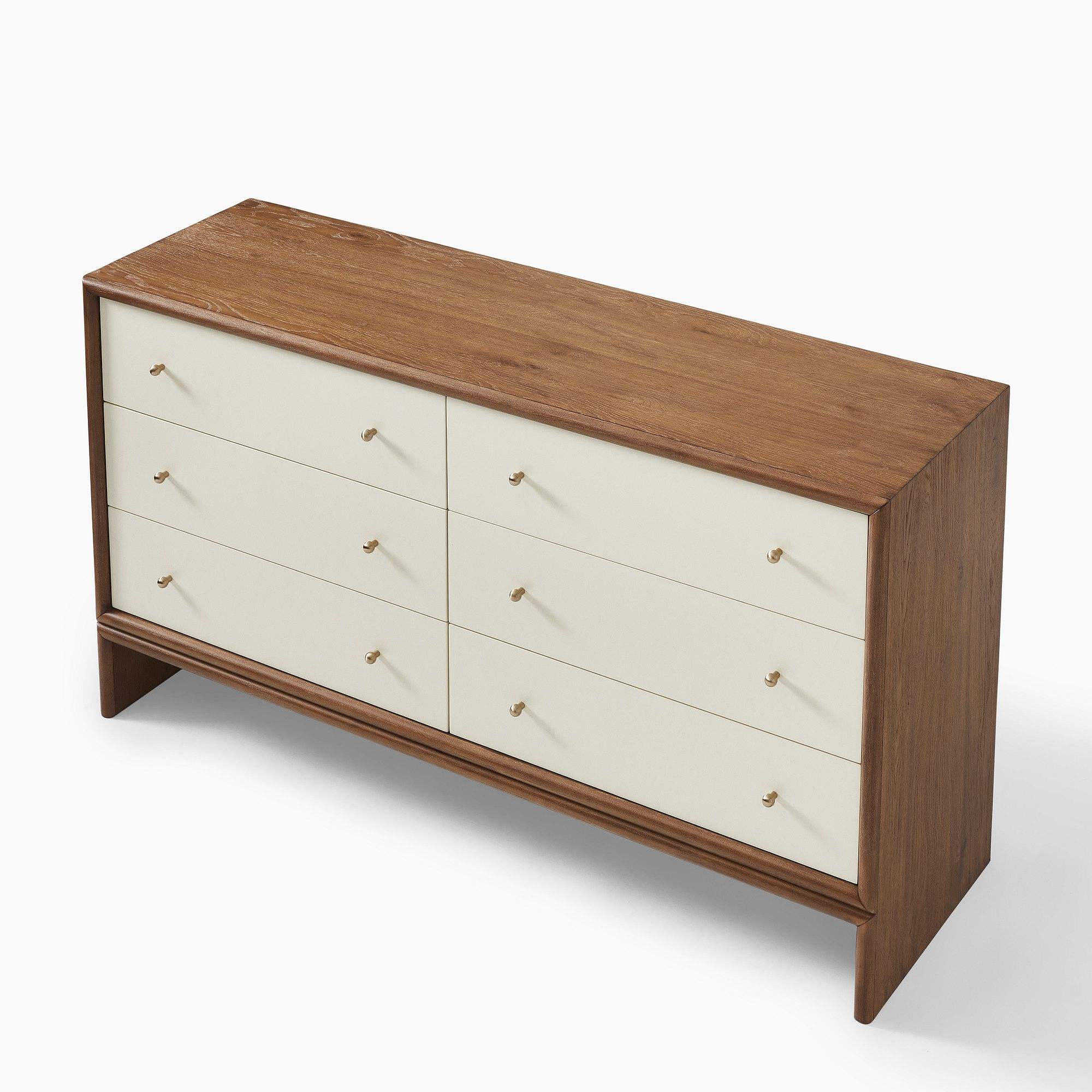 Solid wood Sungkai natural and White Color Drawers