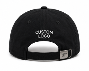 Gorra de Béisbol Negra con Logotipo Personalizado, Bordado 3D en el Panel Frontal, Patrón de Letras, Correa Ajustable, Estilo Dad Hat para Promoción de Marca - Product Image 4