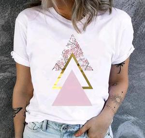 Camiseta Gráfica Casual de Moda para Mujer 2026, Camiseta de Verano con Estampado Dulce de Acuarela - Product Image 2