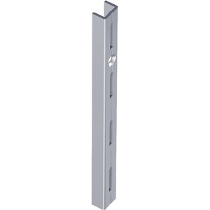 Wall <b>Rail</b> 500mm White Steel Single-Row Perforation Element System Pack of 2 - Product Image 1