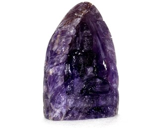 Estatua de Buda hecha a mano de amatista, piedra curativa, escultura de Ganesha, escultura de estatuilla, cristal brasileño, Gema hecha en la India - Product Image 6