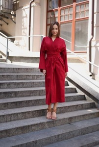 Indian Handmade Silk Solid Kimono Robe Bridal Nightwear Satin Robe Silk <b>Bridesmaid</b> Robe Beach Summer <b>Dress</b> for Women - Product Image 4