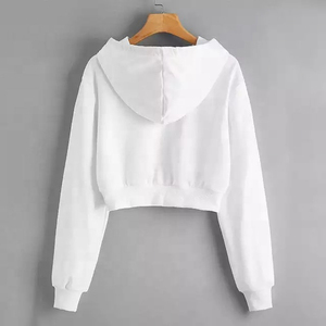 เสื้อครอปฮู้ดดี้ผู้หญิง ผ้าเทอร์รี่ฟอกสี ทรงสลิมฟิต ผ้าฝ้าย 100% เนื้อผ้านุ่ม โลโก้ด้านหน้า น้ำหนักเบา เหมาะสำหรับออกกำลังกายและสวมใส่ในชีวิตประจำวัน - Product Image 4