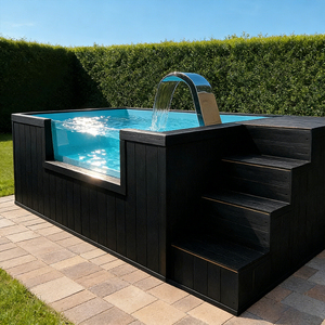 JST Space LY 10mm Thick Glass Fiber Above Ground Rectangle Swimming Pool for Kids Adults UV Resistant Durable Outdoor <b>Family</b> Use - Product Image 3