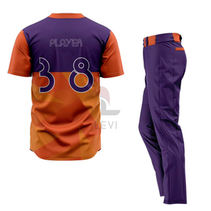 Diseño de Estilo Único, Diseña Tus Propios Uniformes de Béisbol y Sóftbol, Spandex/Algodón Antibacteriano, Cuello en V, Colores y Logotipo Personalizados, Más Vendidos - Product Image 2