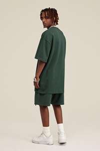 Nouveau surdimensionné solide à manches courtes T-shirt 100% coton Streetwear unisexe coupe ample T-shirt tricoté t-shirts de haute qualité hommes - Product Image 3