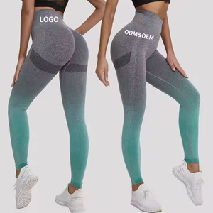 Leggings de sport sans couture haute performance pour femme, taille mi-haute, respirants, tissés, personnalisables, coupe confortable, style décontracté - Product Image 1