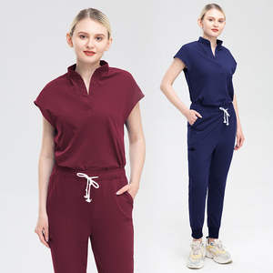 Custom Logo Polyester Spandex Medical Scrubs Womens Nursing <b>Doctor</b> <b>Sets</b> Dental Hospital Jogger Scrub Uniforms Womens - Product Image 2
