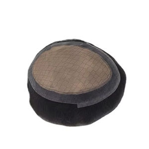 Perruque toupet en cheveux humains 100% soie Pro Remy Virgin Raw Taz Indian Hair - Product Image 2