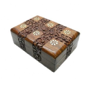 Cofre del Tesoro de madera de alta calidad estándar superior de estilo moderno hecho a mano cajas decorativas cuadradas para el hogar artículo de regalo de Venta caliente - Product Image 4