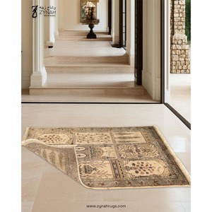 Alfombra de Oración Zynah Moderna de Diseño, de Seda Pura de Alta Calidad, Cuadrada, Hecha a Mano, con Diseño Floral, Lavable, Antideslizante, para el Hogar, para Campamento Islámico - Product Image 5