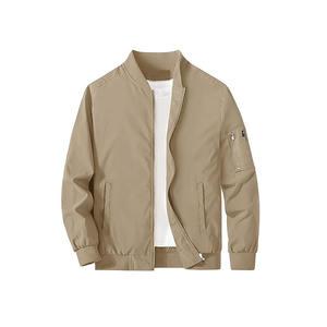 OEM Men's Winter Casual Horn Button <b>Coat</b> Solid <b>Lightweight</b> Waterproof Windproof Eco-Friendly Bomber Jacket High Street - Product Image 3