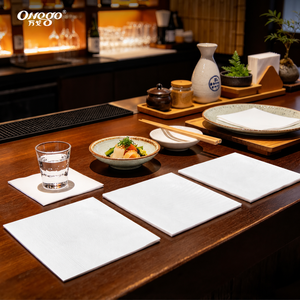 <span class=keywords><strong>Serviette</strong></span> <span class=keywords><strong>de</strong></span> bar 1 pli douce et absorbante <span class=keywords><strong>avec</strong></span> logo personnalisé pour comptoir Izakaya - Product Image 1