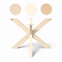 Table à manger en bois de manguier massif |   Design industriel moderne |   Table à 6 places écologique, durable, imperméable, fabriquée à la main, avec pieds en métal en forme de X