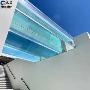 Kingsign大泳池项目高姿态悬浮亚克力plexi玻璃游泳池