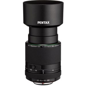 Appareil photo reflex numérique noir au format APS-C avec objectif zoom téléobjectif HD DA 55-300 F/4.5-6.3 ED PLM WR RE et poignée de batterie, capteur CMOS - Product Image 3