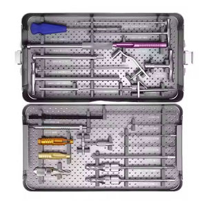 Kit d'instruments de chirurgie osseuse certifié CE, plaques DHS DCS, plaques de verrouillage chirurgicales pour traumatisme, implants orthopédiques, manuel, réutilisable - Product Image 1