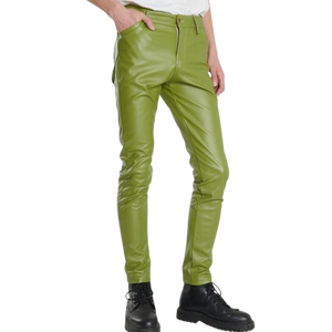 Pantalones de Cuero de Nuevo Diseño para Venta en Línea, Pantalones de Cuero de Talla Grande, Pantalones de Cuero Personalizados para Hombre - Product Image 1