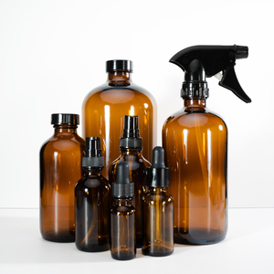 Sang Trọng Rỗng 1/<span class=keywords><strong>2Oz</strong></span> 1Oz <span class=keywords><strong>2Oz</strong></span> 4Oz 8Oz 16Oz Hổ Phách Rõ Ràng Boston Vòng Thủy Tinh Hương Thơm Cơ Thể Nước Hoa Sương Phun Tinh Dầu Chai - Product Image 2