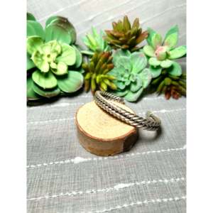 Sterling <b>Silver</b> <b>Cuff</b> <b>Bracelet</b> Handmade by Navajo Cultural Collectible Jewelry - Product Image 3