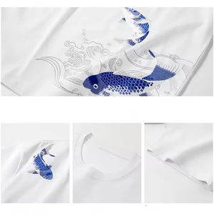 Camisetas Bordadas de Algodón Transpirable de Buena Calidad, Camisetas con Logotipo Personalizado del Fabricante, Camisetas Bordadas con Cuello Redondo - Product Image 5