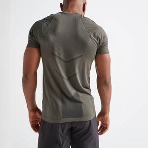Ropa de gimnasio de talla grande, camisetas de Fitness para hombre, camisetas de Fitness de cuello redondo de alta calidad para hombre, en Stock - Product Image 3