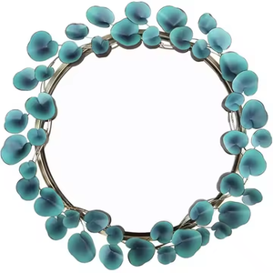 กระจกตกแต่งผนังกระจกโลหะทรงกลมสำหรับตกแต่งบ้านอุปกรณ์ห้องน้ำดีไซน์คลาสสิก - Product Image 2