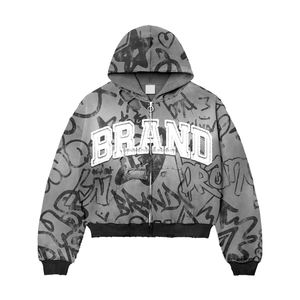 Custom Plain Zip up Hoodie Hombres Sudaderas con capucha al por mayor de peso pesado Premium Zipper Hoodies Precio bajo Thermal Basics Hoodie - Product Image 3