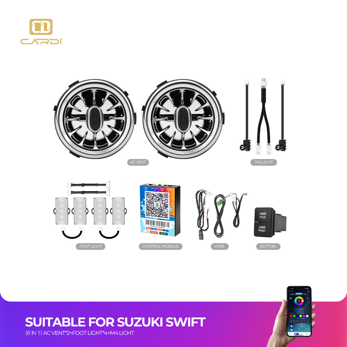 AC Vent*2+Footwell*4