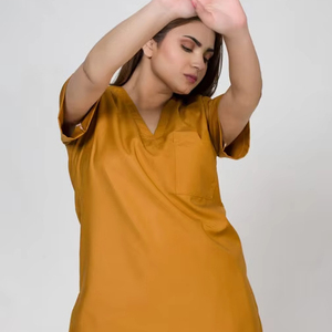 Mélange de polyester et de coton de haute qualité ensemble d'uniformes d'allaitement offre spéciale gommages d'allaitement imprimés avec logo personnalisé pour femmes à vendre - Product Image 1