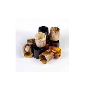 Anneaux de serviette en corne de buffle naturelle 100 % faits à la main pour la table, utilisables comme vaisselle. - Product Image 2